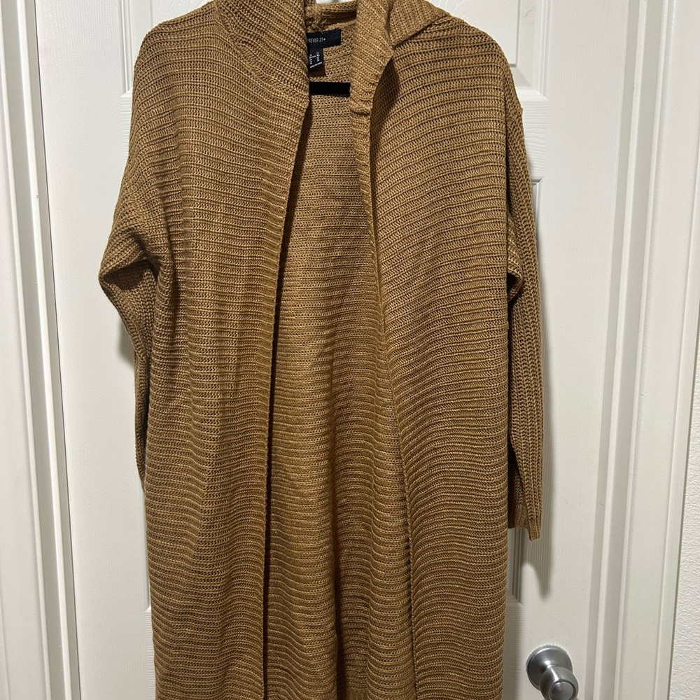 Cozy Tan Sweater Cardigan